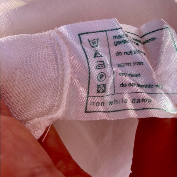 Laura Ashley vintage white cotton and lace short blouse UK10 - Picture 10 of 16